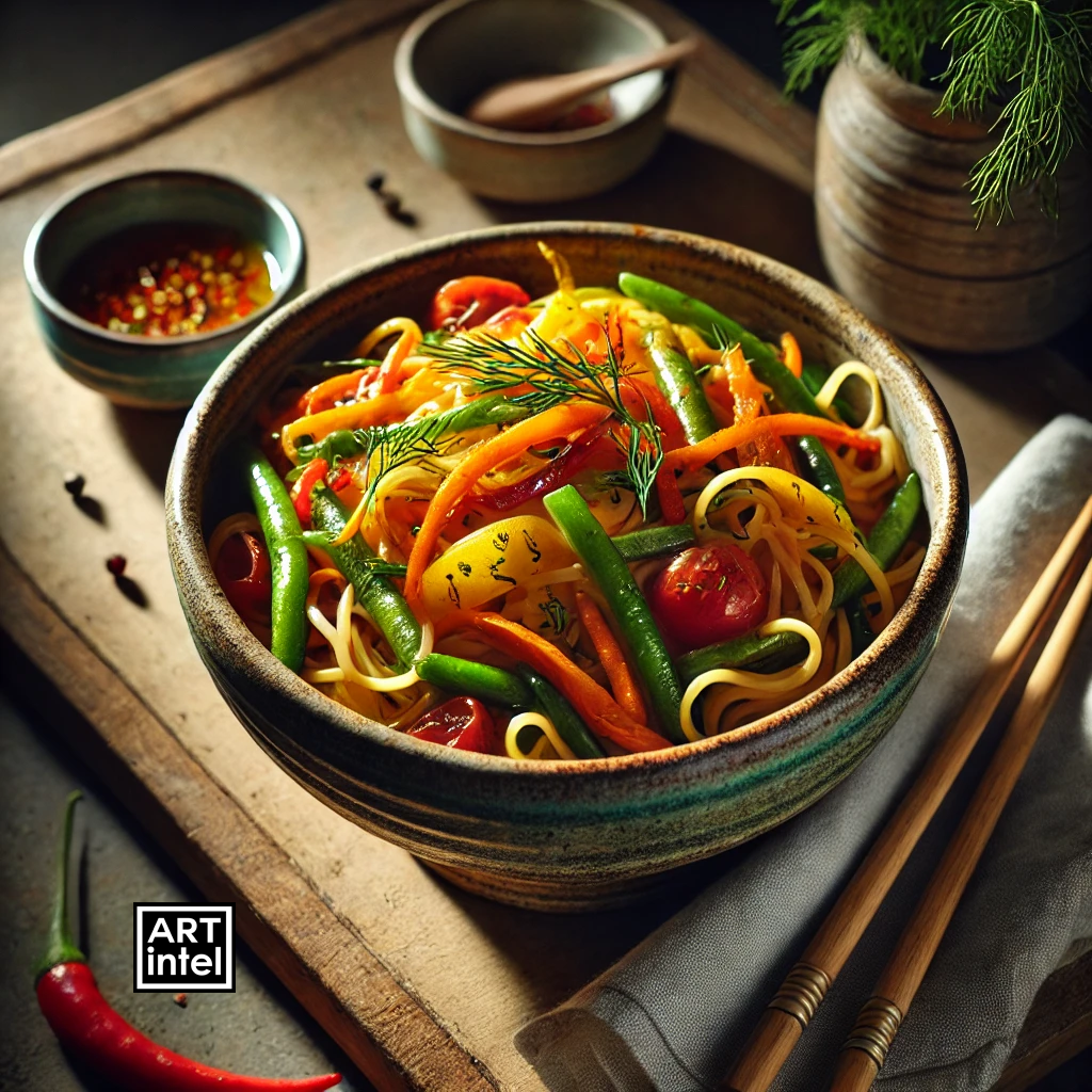 Lagman (Uzbek Hand-Pulled Noodles with Stir-Fried Vegetables)