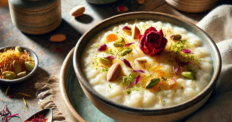 Shir Berinj, a traditional Persian rice pudding